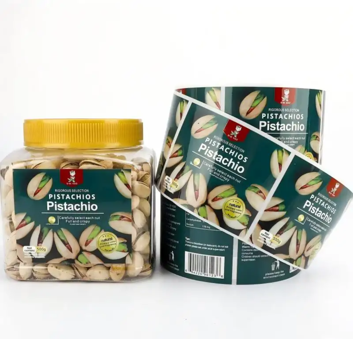 Snacks Food Labels - Custom snack stickers, nuts, dried fruits,