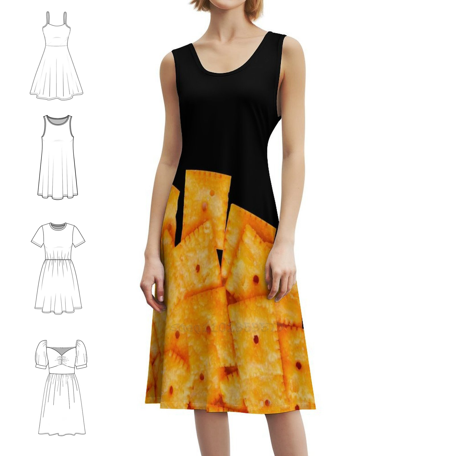 Food Snacks Options - Cheez It Women's Elegant Party Dress