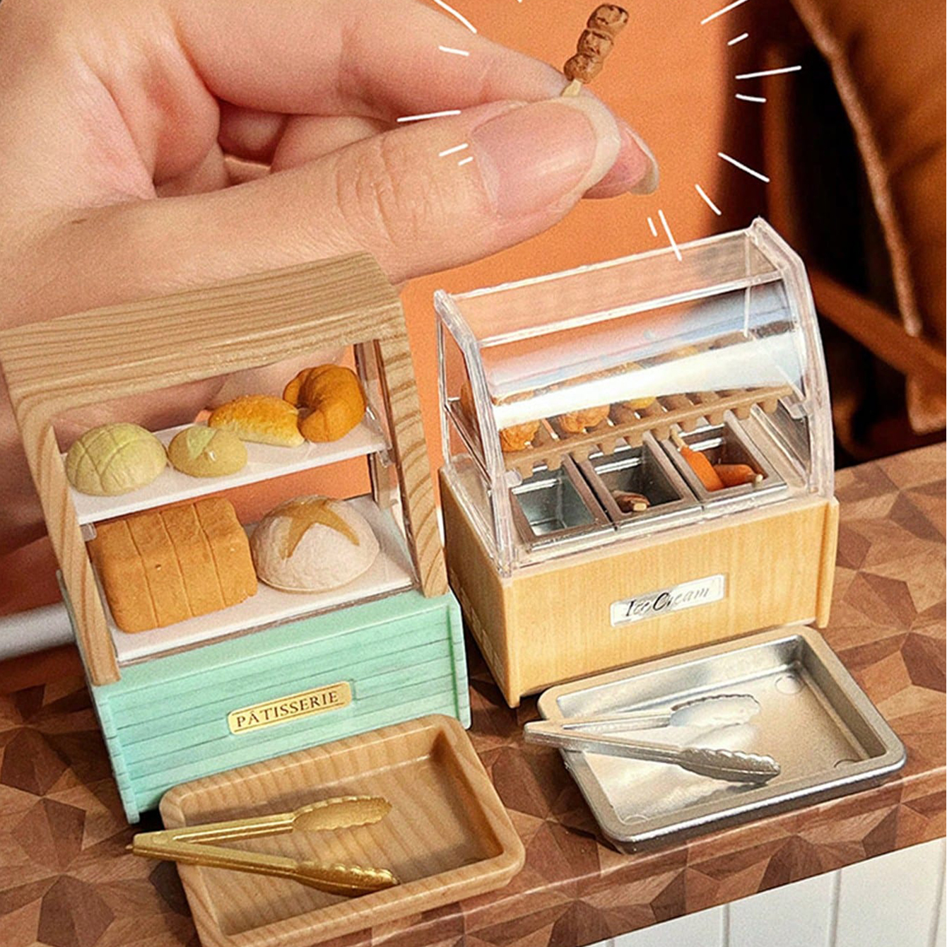 Dollhouse Miniature Bread Cabi - đánh giá và giá Food Snack