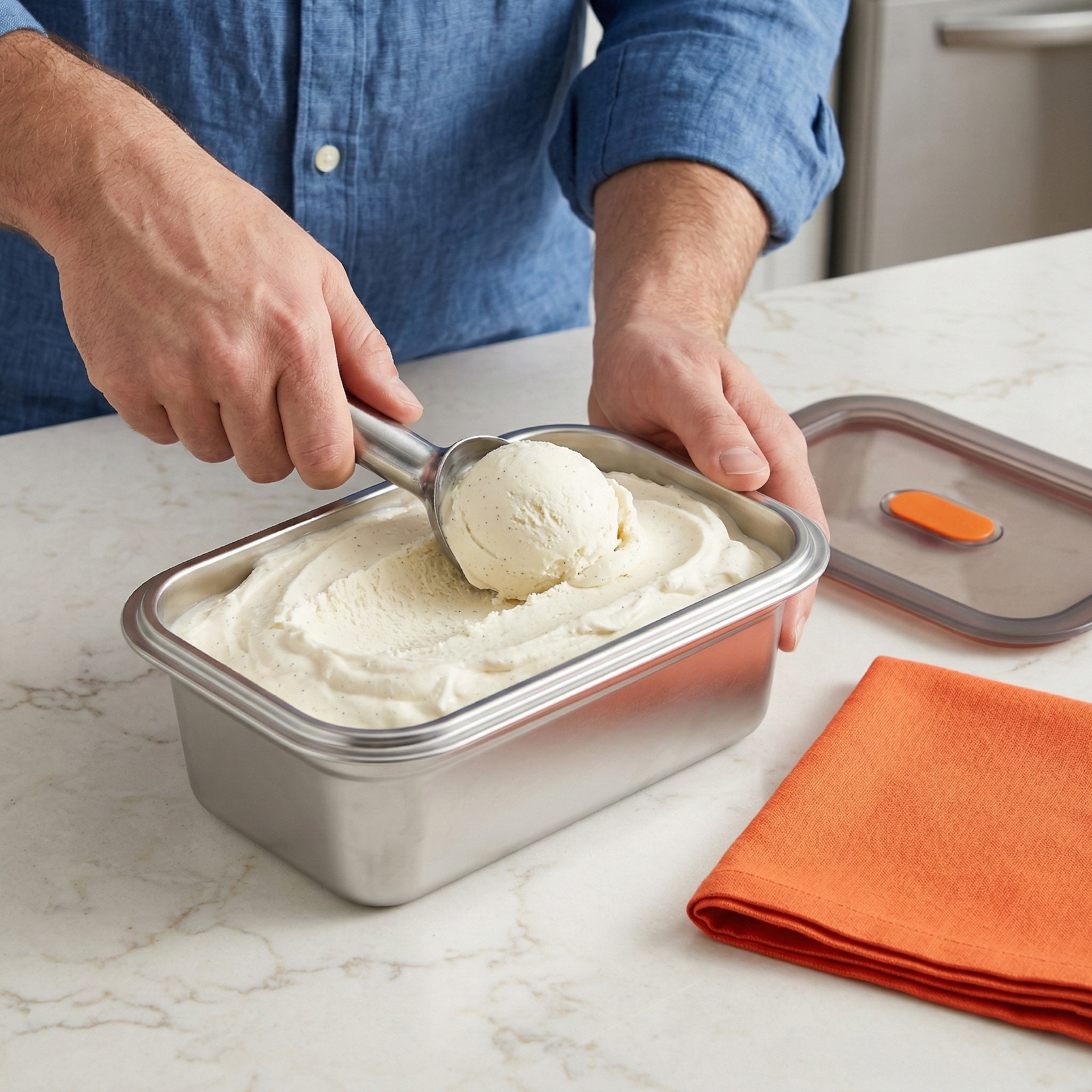 Stainless Steel Ice Cream Stor - đánh giá và giá Homemade Food Snacks