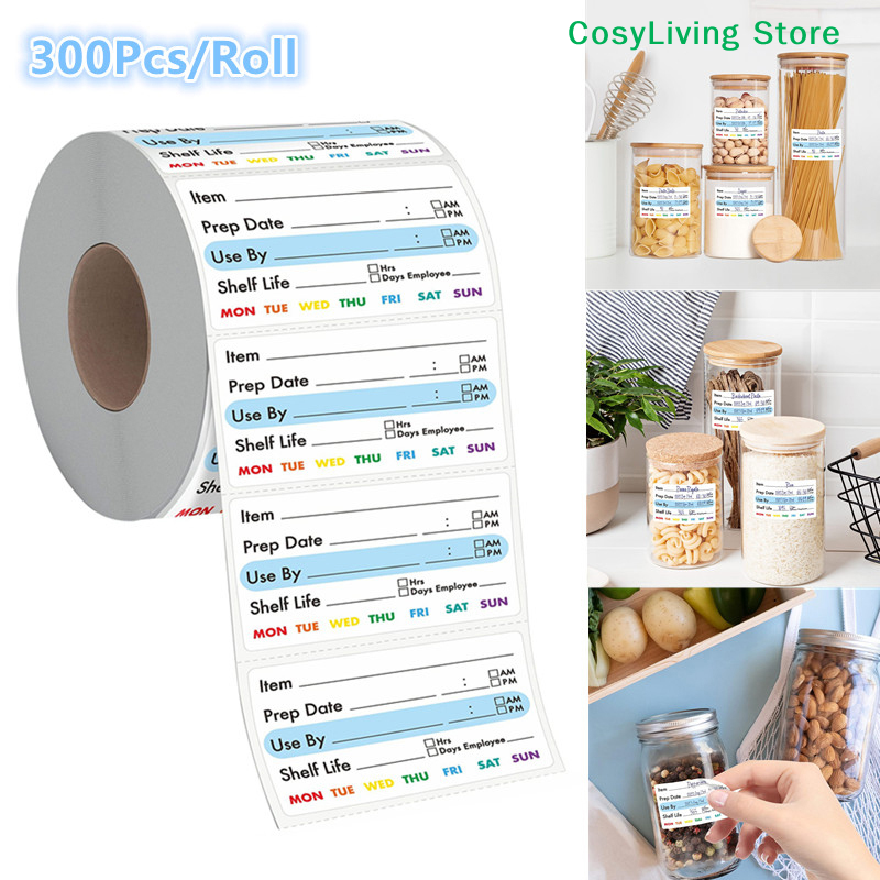 [CL]300Pcs/Roll Kitchen Date F - đánh giá và giá Snacks Food Labels
