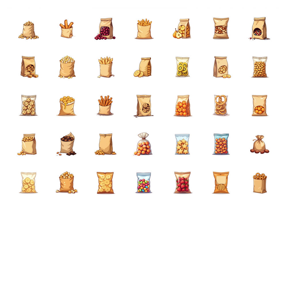 35pcs-100pcs Decals  crunchy S - đánh giá và giá Snacks Food Labels