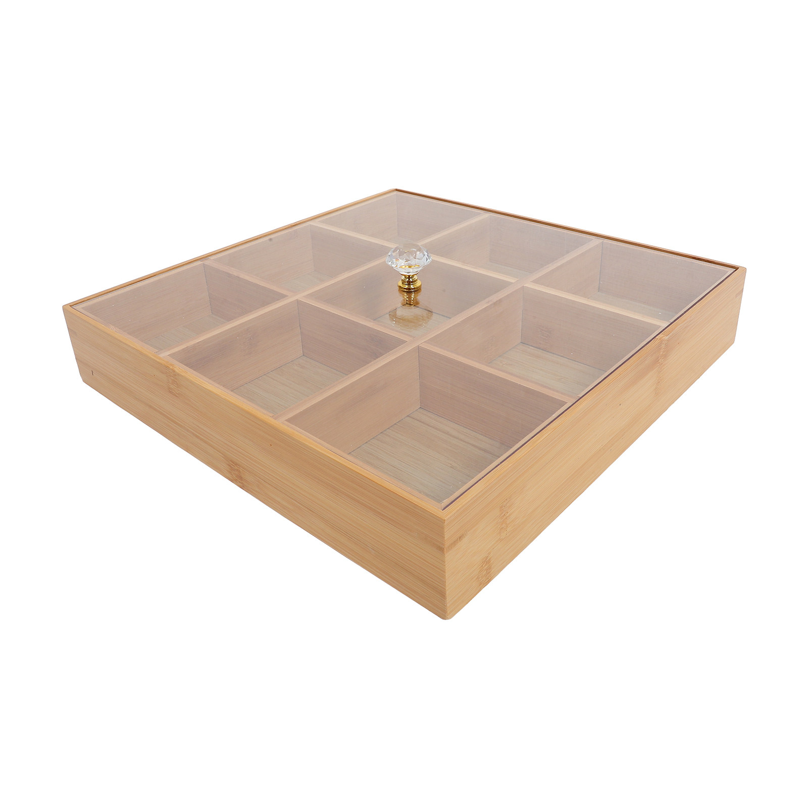Bamboo Serving Tray with Compa - đánh giá và giá Food And Snacks Ideas