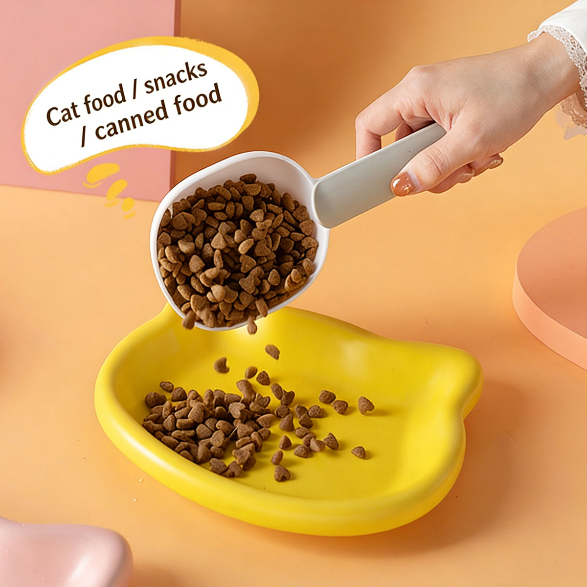 Cute Cat Shape Pet Snack Plate - đánh giá và giá Food Snacks Options