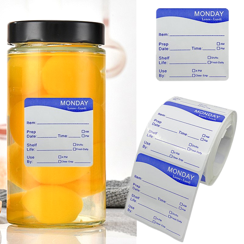 250Pcs/Roll Kitchen Date Food  - đánh giá và giá Snacks Food Labels