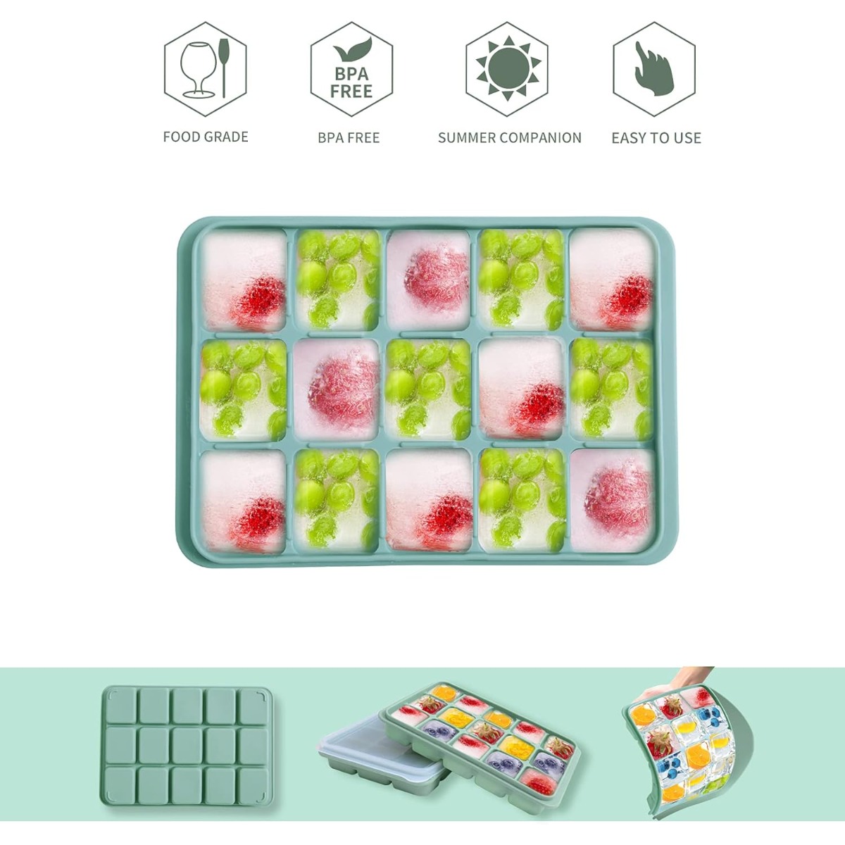 Bamboo Green Silicone Ice Cube - đánh giá và giá Homemade Food Snacks