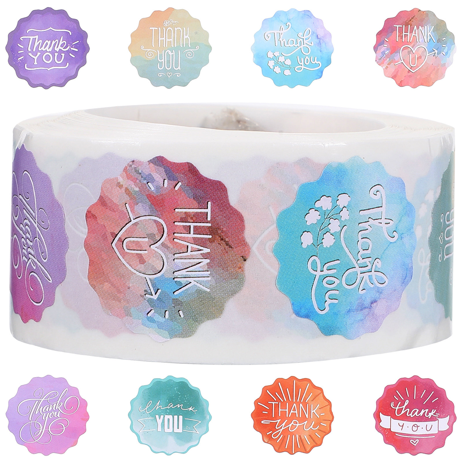 1 Roll Self-Adhesive Thank You - đánh giá và giá Snacks Food Labels