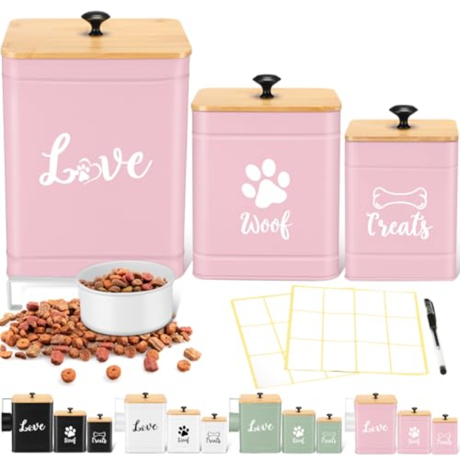 Metal Dog Treat Containers Set - đánh giá và giá Snacks Food Labels