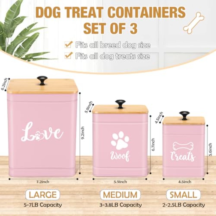 Metal Dog Treat Containers Set - đánh giá và giá Snacks Food Labels