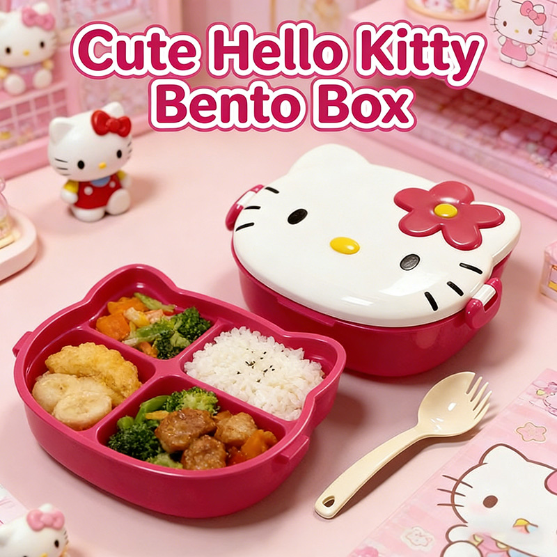 Kitty Double Layer Lunch Box F - đánh giá và giá Food Grocery Snacks