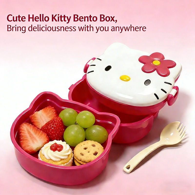 Kitty Double Layer Lunch Box F - đánh giá và giá Food Grocery Snacks