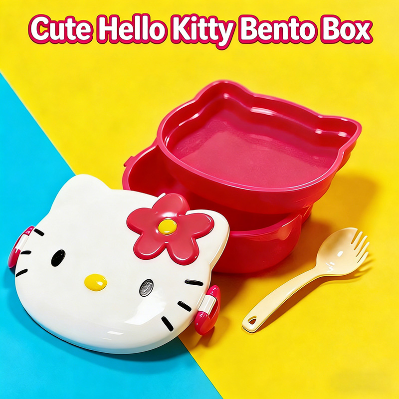 Kitty Double Layer Lunch Box F - đánh giá và giá Food Grocery Snacks