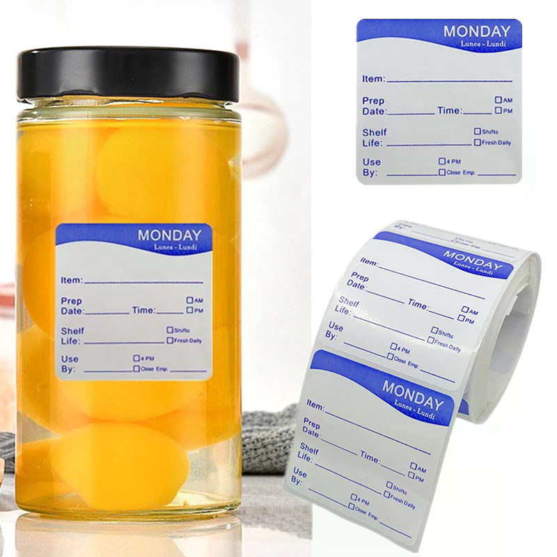 250Pcs/Roll Kitchen Date Food  - đánh giá và giá Snacks Food Labels