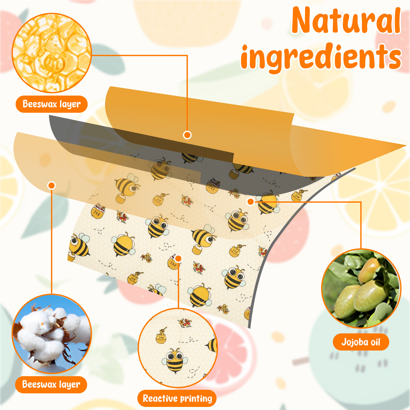 9Pcs Beeswax Food Wraps 3 Size - đánh giá và giá Food And Snacks For Picnic