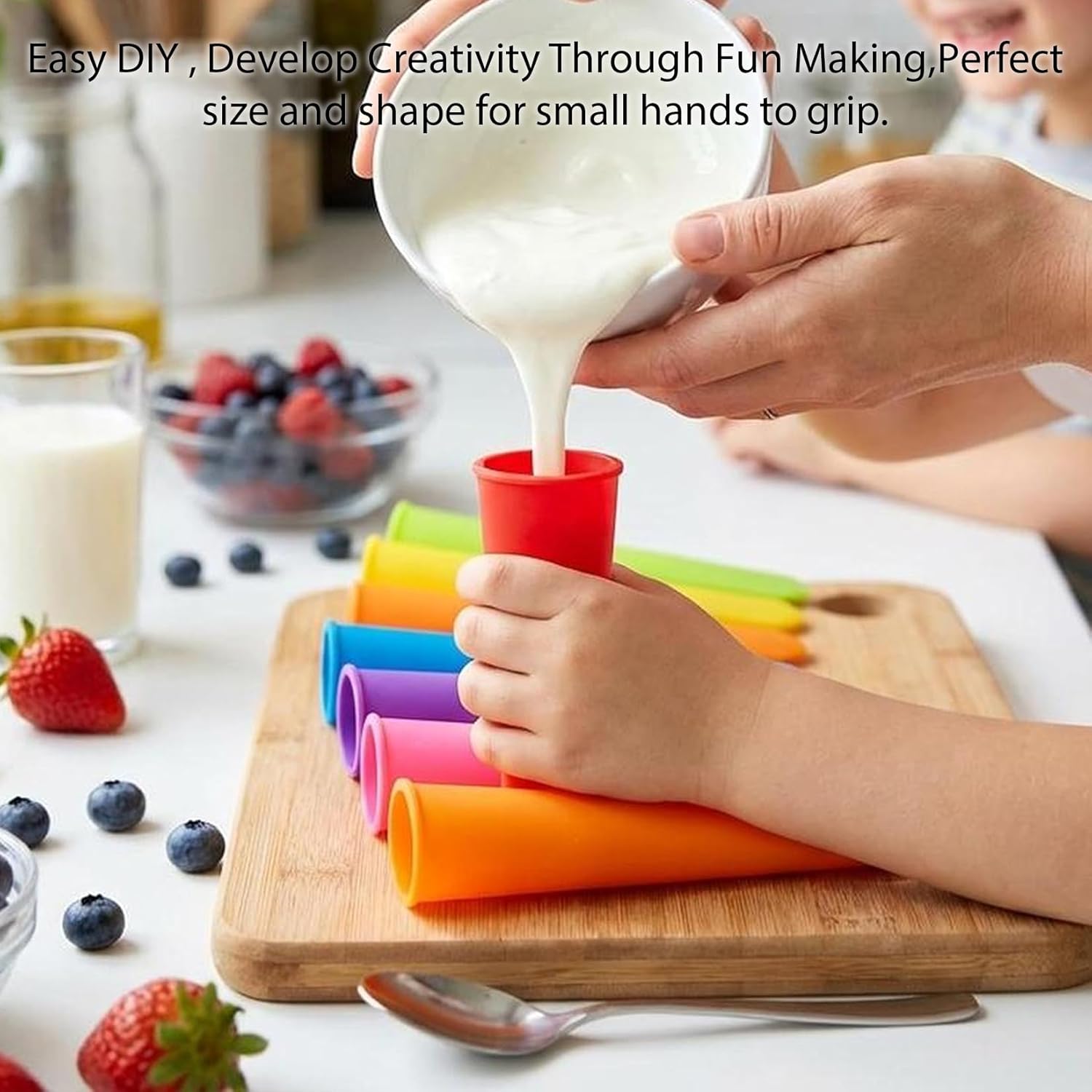 8 PCS Silicone Popsicle Molds  - đánh giá và giá Homemade Food Snacks