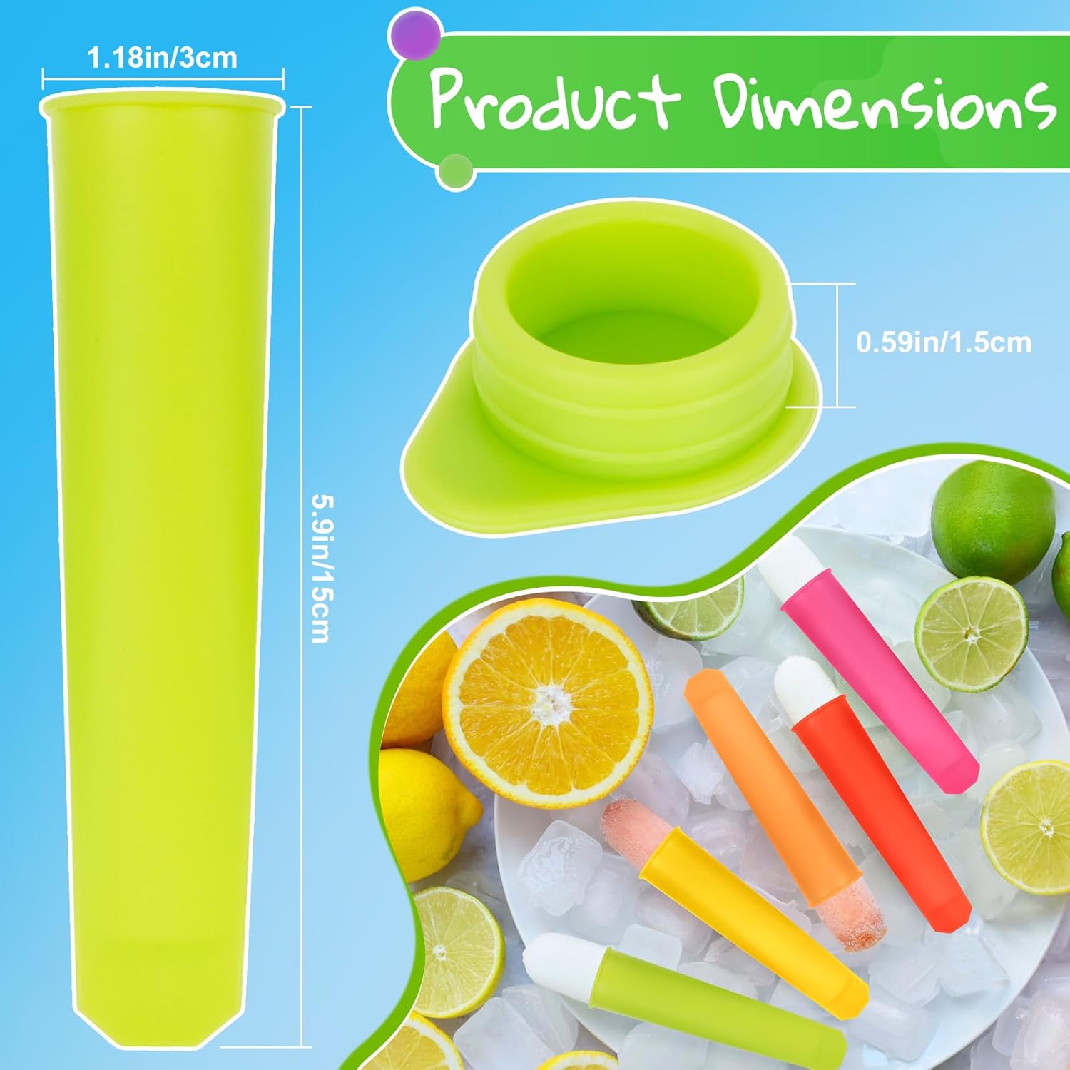 8 PCS Silicone Popsicle Molds  - đánh giá và giá Homemade Food Snacks