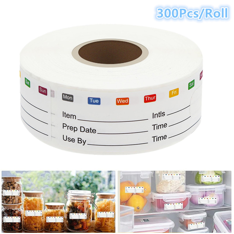 300Pcs/Roll Kitchen Date Food  - đánh giá và giá Snacks Food Labels