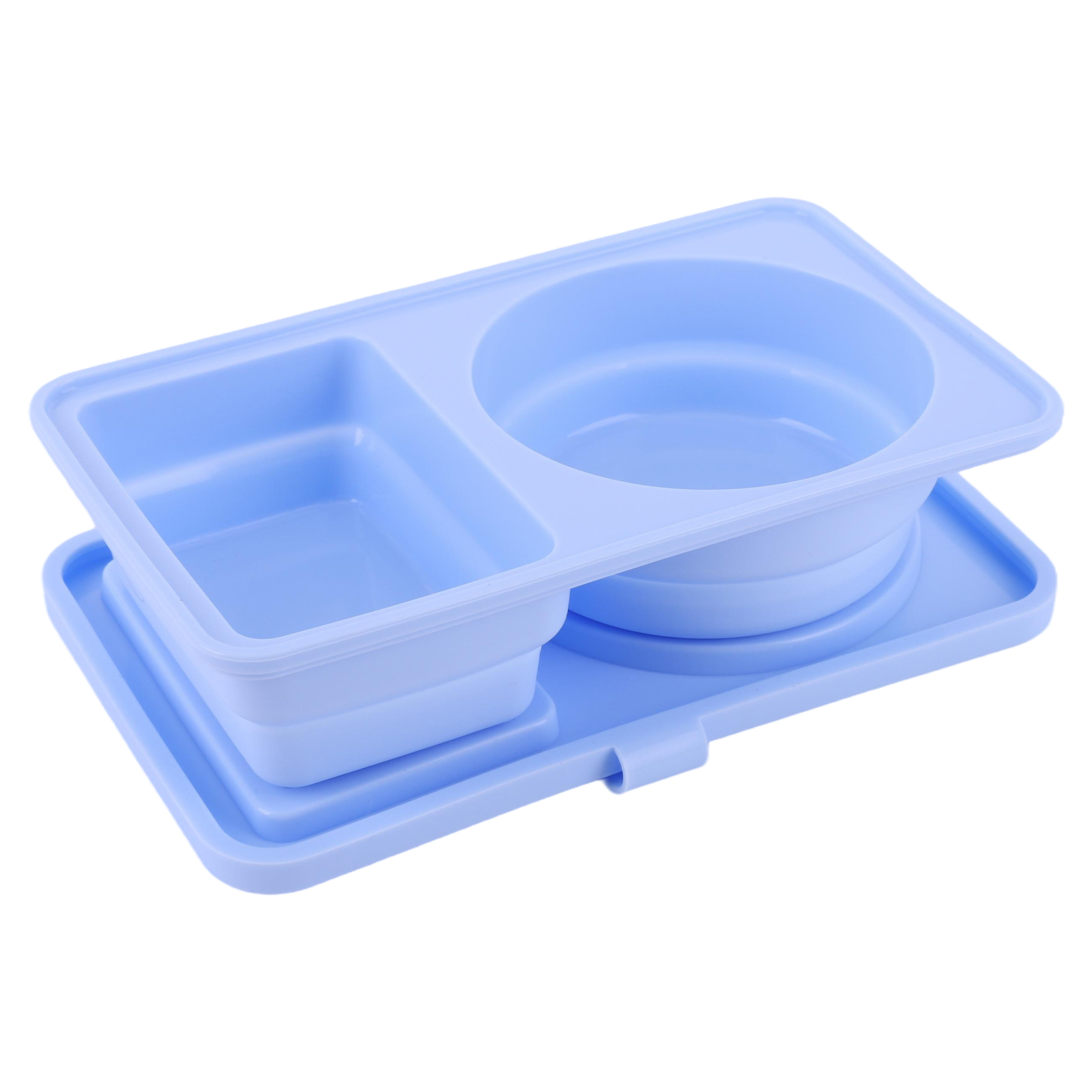 3Pcs 2 Compartment Silicone Sn - đánh giá và giá Food And Snacks For Picnic
