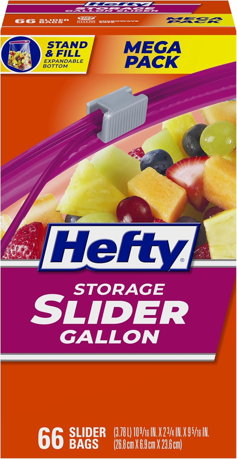 Hefty Slider Gallon Storage Ba - đánh giá và giá Snacks Food Labels