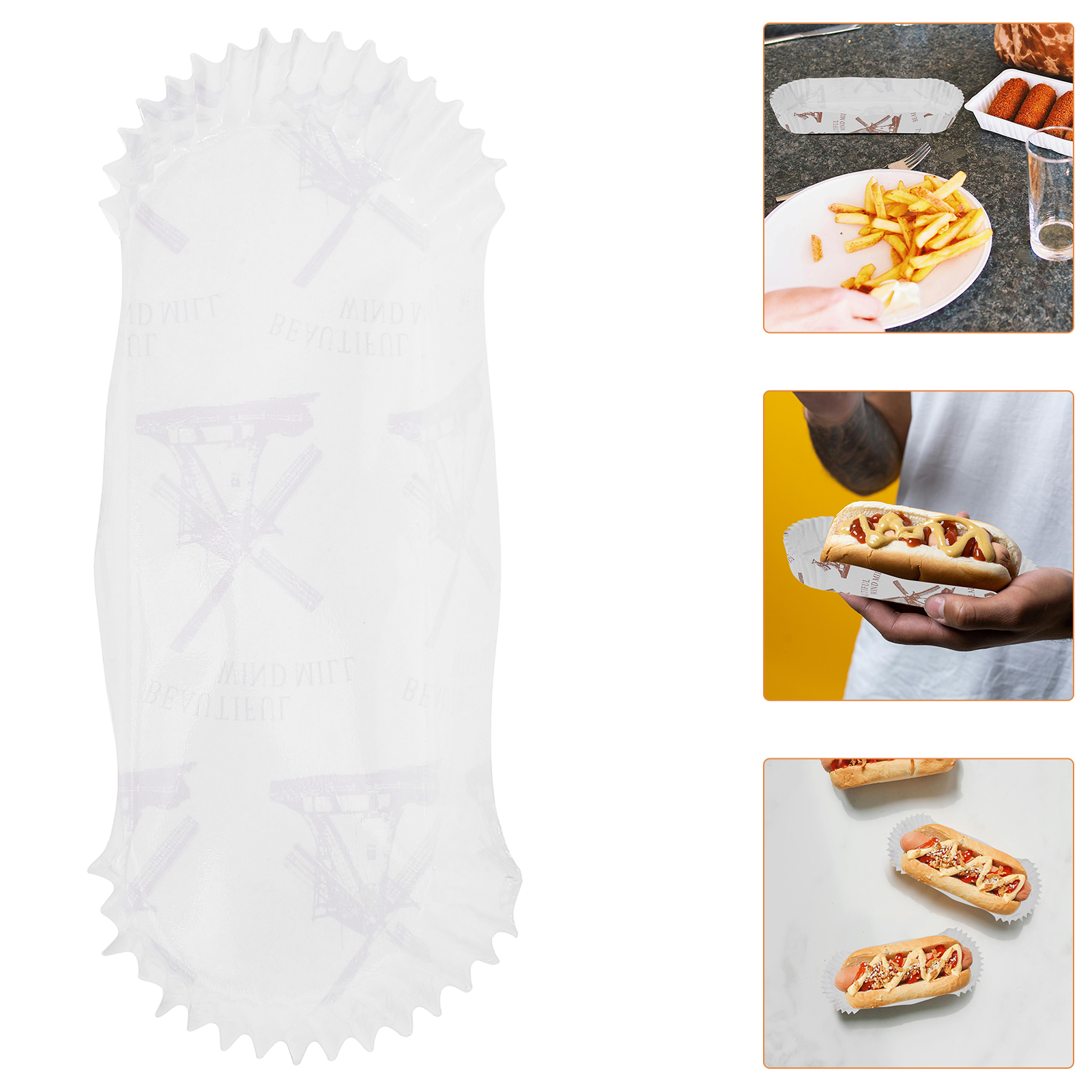 100 Pcs Hot Dog Tray Disposabl - đánh giá và giá Food And Snacks For Picnic