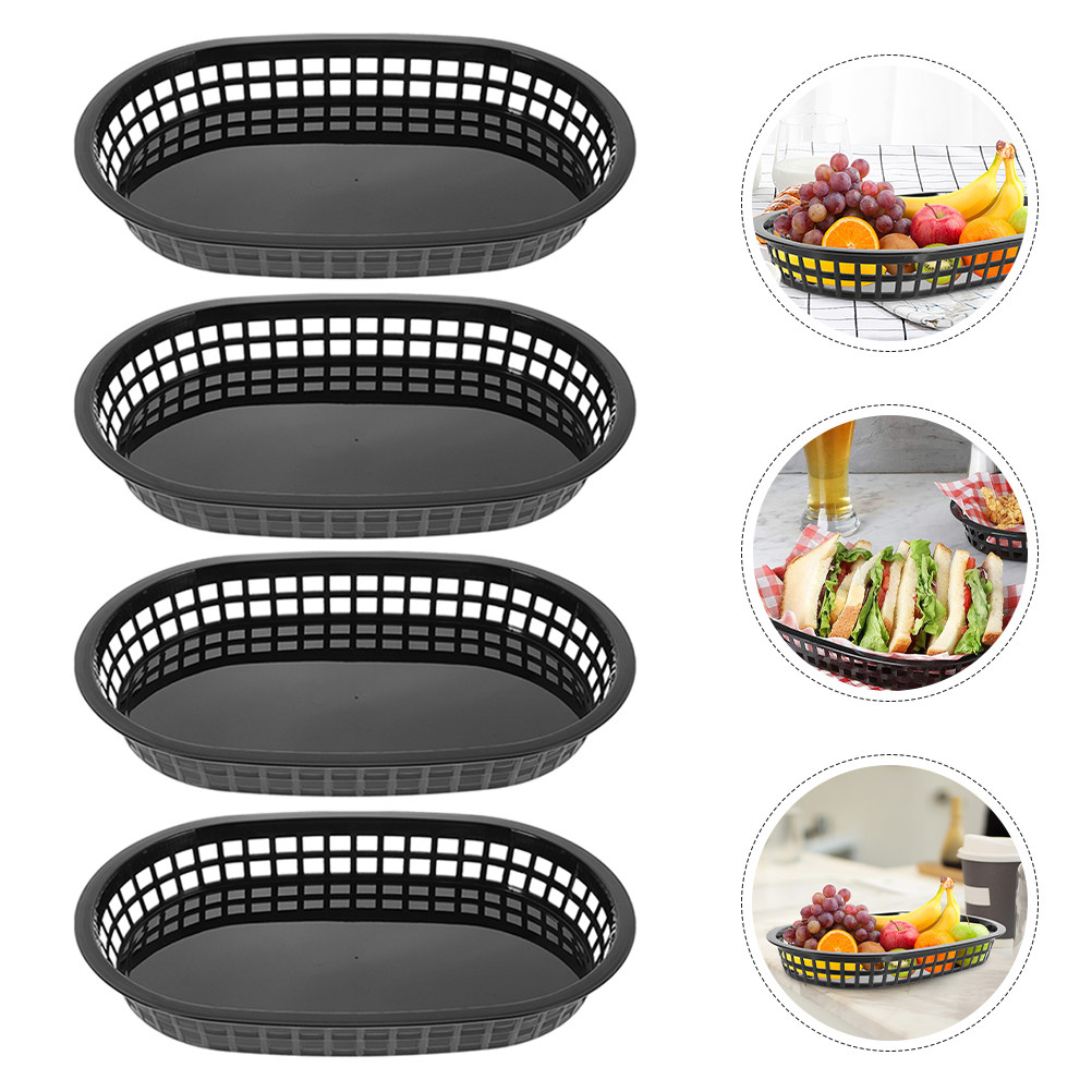 4Pcs Plastic Fruit Basket Set  - đánh giá và giá Food And Snacks For Picnic