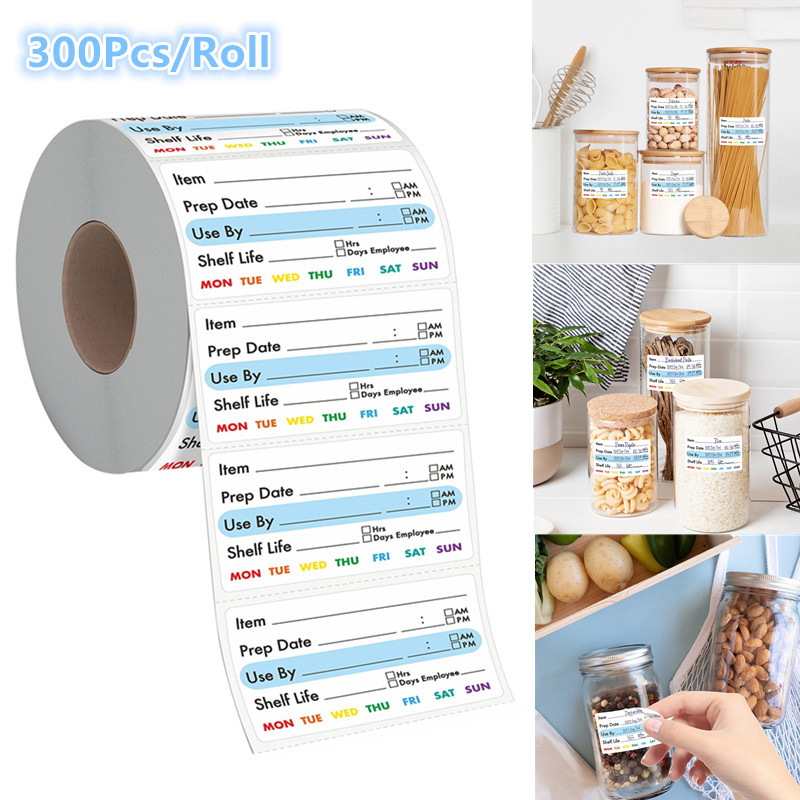 300Pcs/Roll Self-Adhesive Stic - đánh giá và giá Snacks Food Labels