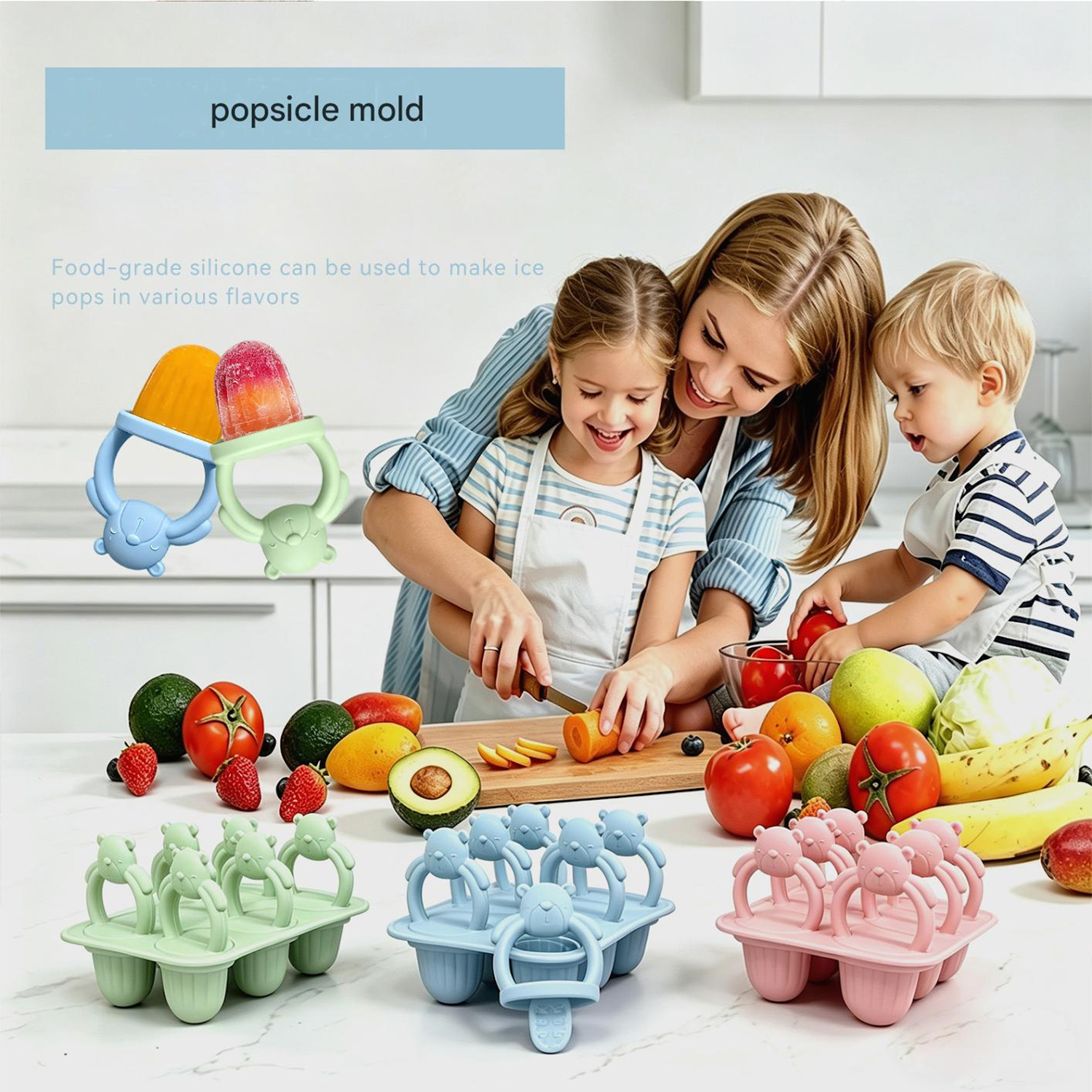 6-compartment silicone bear po - đánh giá và giá Homemade Food Snacks