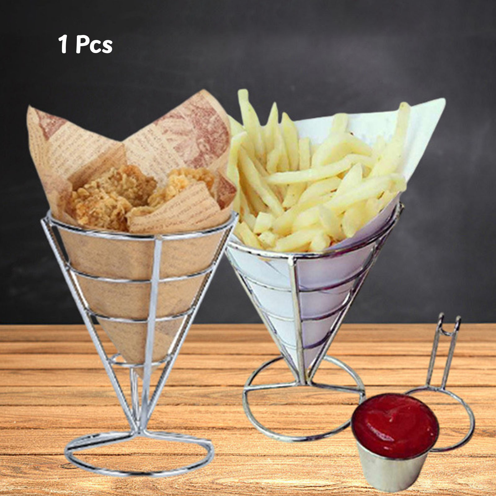 Cone Holder Stand French Fried - đánh giá và giá Food And Snacks For Picnic
