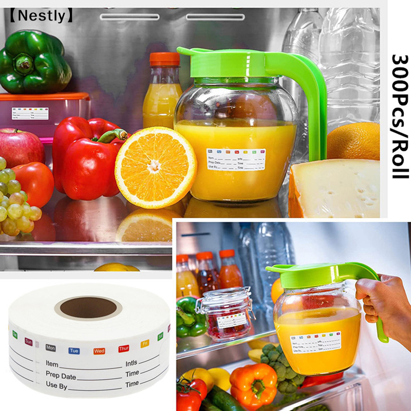 300Pcs/Roll Kitchen Date Food  - đánh giá và giá Snacks Food Labels