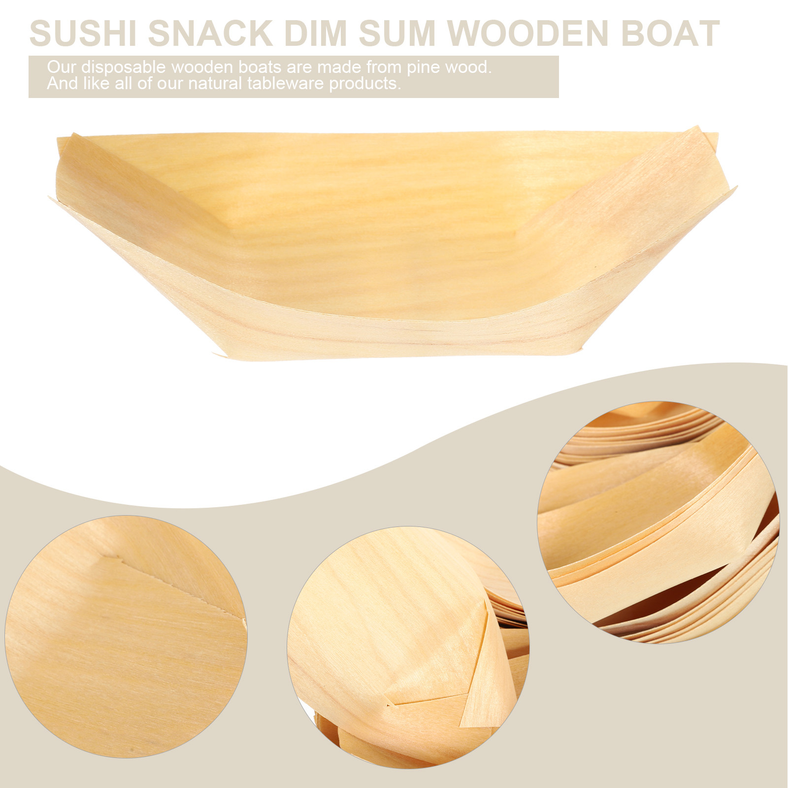 50 pcs Wooden Serving Boat Sna - đánh giá và giá Food And Snacks For Picnic
