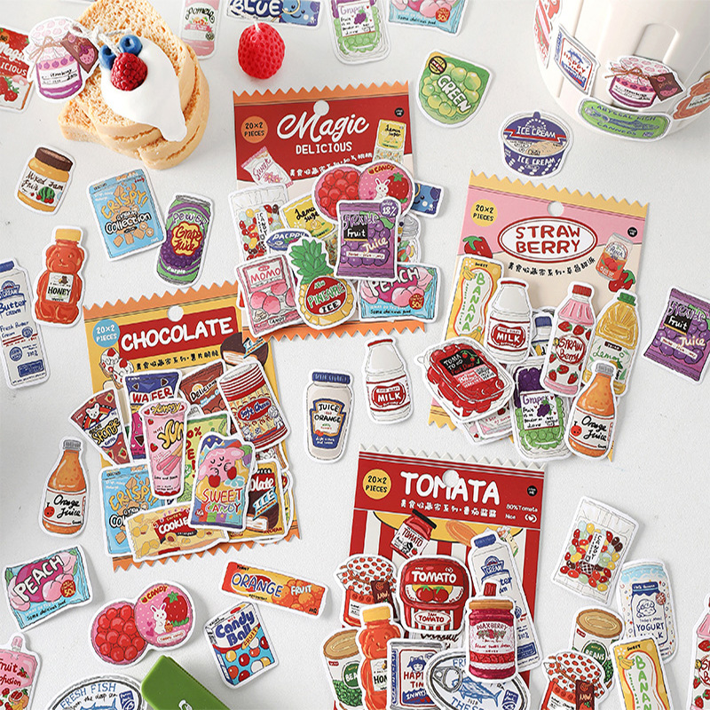 Cute Food Stickers Fast Food S - đánh giá và giá Snacks Food Labels