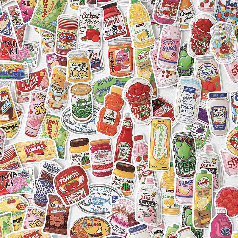 Cute Food Stickers Fast Food S - đánh giá và giá Snacks Food Labels