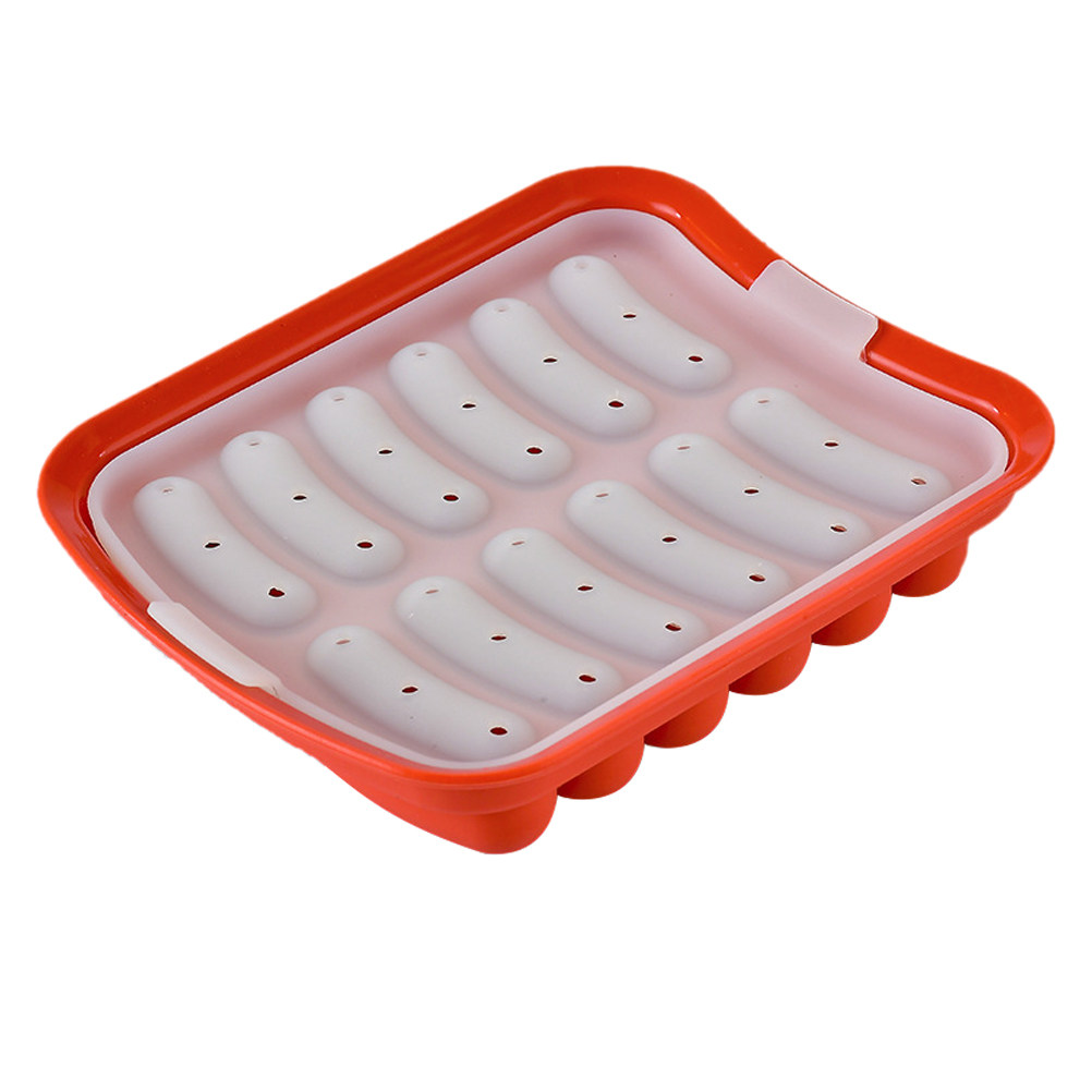 12-Cavity Silicone Sausage Mol - đánh giá và giá Homemade Food Snacks